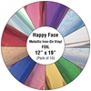 Picture of Happy Face Metallic Iron On Vinyl – Foil 10-Pack